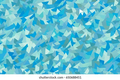 Light BLUE vector abstract colorful background, which consist of triangles. Pattern with colored triangles on white background.