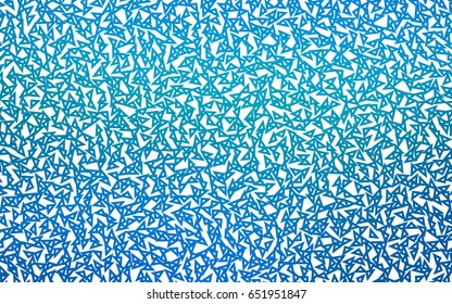 Light BLUE vector abstract colorful background, which consist of triangles. Pattern with colored triangles on white background.