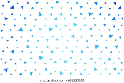 Light BLUE vector abstract colorful background, which consist of triangles. Pattern with colored triangles on white background.
