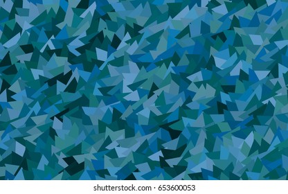 Light BLUE vector abstract colorful background, which consist of triangles. Pattern with colored triangles on white background.