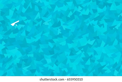 Light BLUE vector abstract colorful background, which consist of triangles. Pattern with colored triangles on white background.