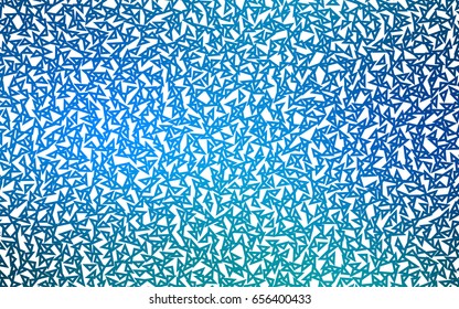 Light BLUE vector abstract colorful background, which consist of triangles. Pattern with colored triangles on white background.