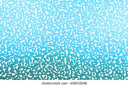 Light BLUE vector abstract colorful background, which consist of triangles. Pattern with colored triangles on white background.
