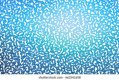 Light BLUE vector abstract colorful background, which consist of triangles. Pattern with colored triangles on white background.