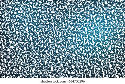 Light BLUE vector abstract colorful background, which consist of triangles. Pattern with colored triangles on white background.