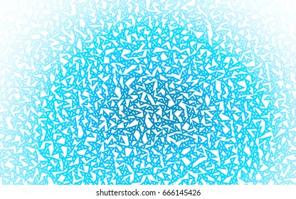 Light BLUE vector abstract colorful background, which consist of triangles. Pattern with colored triangles on white background.