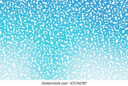 Light BLUE vector abstract colorful background, which consist of triangles. Pattern with colored triangles on white background.
