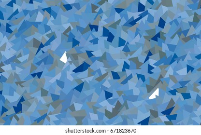 Light BLUE vector abstract colorful background, which consist of triangles. Pattern with colored triangles on white background.