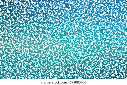 Light BLUE vector abstract colorful background, which consist of triangles. Pattern with colored triangles on white background.