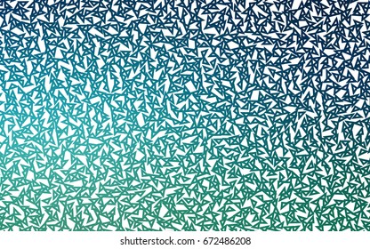 Light BLUE vector abstract colorful background, which consist of triangles. Pattern with colored triangles on white background.
