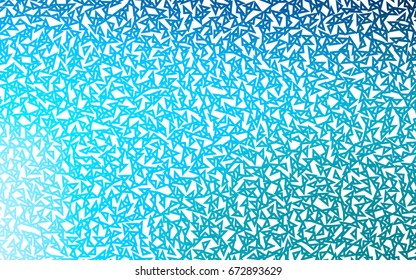 Light BLUE vector abstract colorful background, which consist of triangles. Pattern with colored triangles on white background.