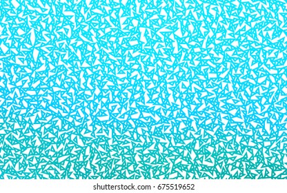 Light BLUE vector abstract colorful background, which consist of triangles. Pattern with colored triangles on white background.