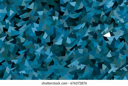 Light BLUE vector abstract colorful background, which consist of triangles. Pattern with colored triangles on white background.