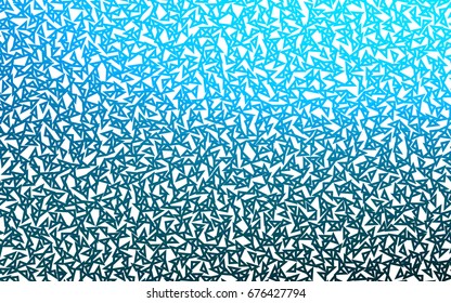 Light BLUE vector abstract colorful background, which consist of triangles. Pattern with colored triangles on white background.