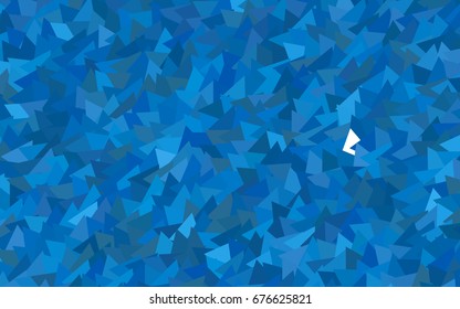 Light BLUE vector abstract colorful background, which consist of triangles. Pattern with colored triangles on white background.