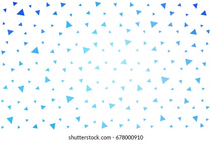 Light BLUE vector abstract colorful background, which consist of triangles. Pattern with colored triangles on white background.