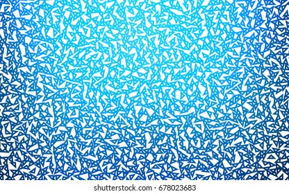 Light BLUE vector abstract colorful background, which consist of triangles. Pattern with colored triangles on white background.