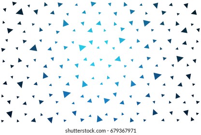 Light BLUE vector abstract colorful background, which consist of triangles. Pattern with colored triangles on white background.