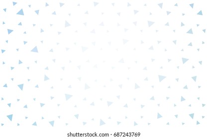 Light BLUE vector abstract colorful background, which consist of triangles. Pattern with colored triangles on white background.
