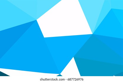 Light BLUE vector abstract colorful background, which consist of triangles. Pattern with colored triangles on white background.