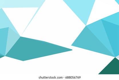Light BLUE vector abstract colorful background, which consist of triangles. Pattern with colored triangles on white background.