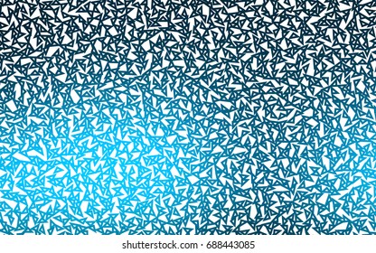 Light BLUE vector abstract colorful background, which consist of triangles. Pattern with colored triangles on white background.