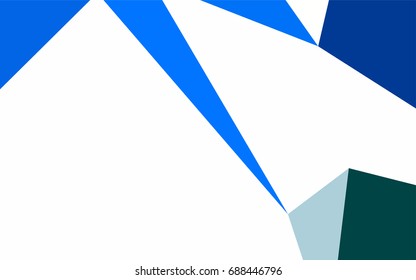 Light BLUE vector abstract colorful background, which consist of triangles. Pattern with colored triangles on white background.