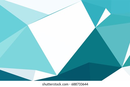 Light BLUE vector abstract colorful background, which consist of triangles. Pattern with colored triangles on white background.