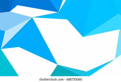 Light BLUE vector abstract colorful background, which consist of triangles. Pattern with colored triangles on white background.