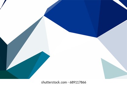 Light BLUE vector abstract colorful background, which consist of triangles. Pattern with colored triangles on white background.