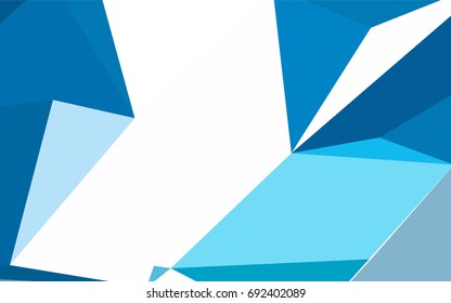 Light BLUE vector abstract colorful background, which consist of triangles. Pattern with colored triangles on white background.