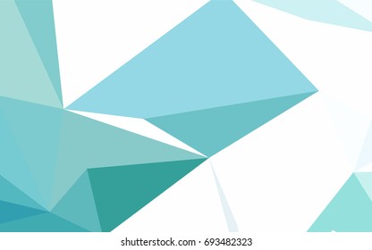 Light BLUE vector abstract colorful background, which consist of triangles. Pattern with colored triangles on white background.