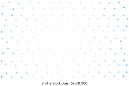 Light BLUE vector abstract colorful background, which consist of triangles. Pattern with colored triangles on white background.