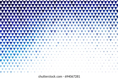 Light BLUE vector abstract colorful background, which consist of triangles. Pattern with colored triangles on white background.