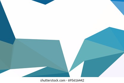 Light BLUE vector abstract colorful background, which consist of triangles. Pattern with colored triangles on white background.