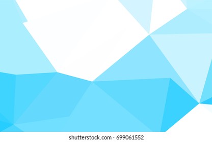 Light BLUE vector abstract colorful background, which consist of triangles. Pattern with colored triangles on white background.