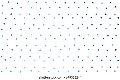 Light BLUE vector abstract colorful background, which consist of triangles. Pattern with colored triangles on white background.