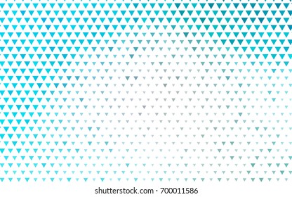 Light BLUE vector abstract colorful background, which consist of triangles. Pattern with colored triangles on white background.