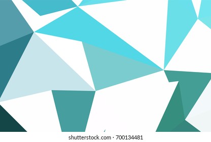 Light BLUE vector abstract colorful background, which consist of triangles. Pattern with colored triangles on white background.