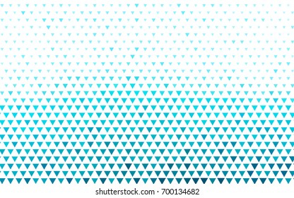 Light BLUE vector abstract colorful background, which consist of triangles. Pattern with colored triangles on white background.