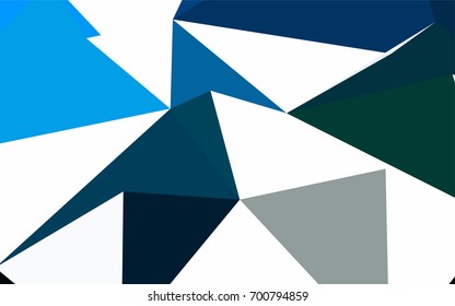 Light BLUE vector abstract colorful background, which consist of triangles. Pattern with colored triangles on white background.