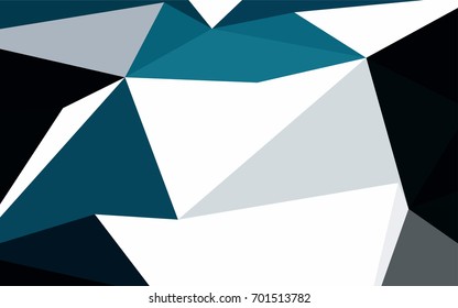 Light BLUE vector abstract colorful background, which consist of triangles. Pattern with colored triangles on white background.