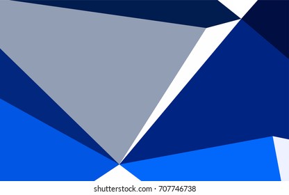 Light BLUE vector abstract colorful background, which consist of triangles. Pattern with colored triangles on white background.