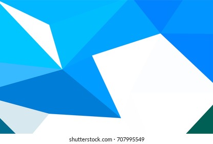 Light BLUE vector abstract colorful background, which consist of triangles. Pattern with colored triangles on white background.