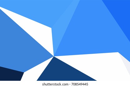 Light BLUE vector abstract colorful background, which consist of triangles. Pattern with colored triangles on white background.