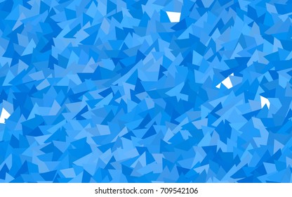Light BLUE vector abstract colorful background, which consist of triangles. Pattern with colored triangles on white background.