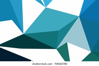 Light BLUE vector abstract colorful background, which consist of triangles. Pattern with colored triangles on white background.