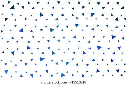 Light BLUE vector abstract colorful background, which consist of triangles. Pattern with colored triangles on white background.