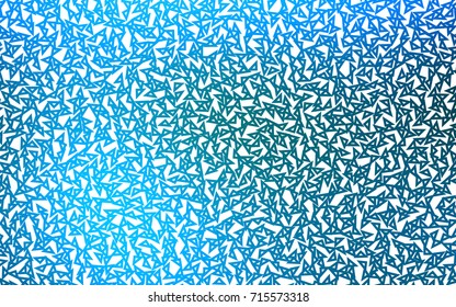 Light BLUE vector abstract colorful background, which consist of triangles. Pattern with colored triangles on white background.