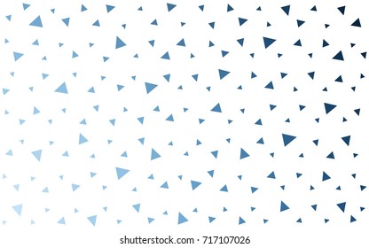 Light BLUE vector abstract colorful background, which consist of triangles. Pattern with colored triangles on white background.